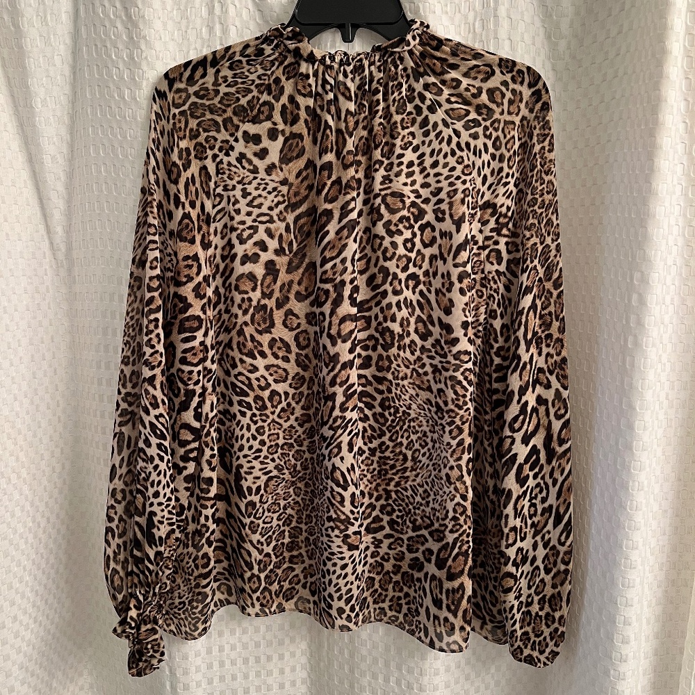 Ronny Kobo cheetah sheer Jett top
